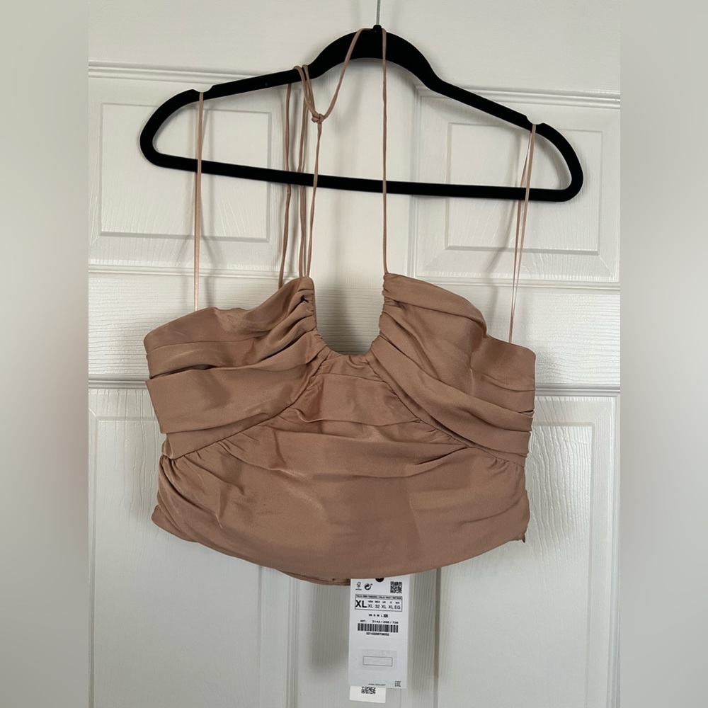 Sexy Tan Zara Vacation Crop Top